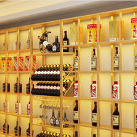 Étagère de présentation de tuyaux d'alcool moderne en acrylique personnalisée Présentoir à vin mural
