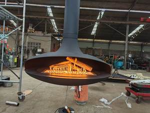 Chimenea <span class=keywords><strong>de</strong></span> <span class=keywords><strong>Gas</strong></span> Interior Personalizable <span class=keywords><strong>de</strong></span> Acero al Carbono <span class=keywords><strong>de</strong></span> Alta Calidad con Chimenea y Pintura Negra Resistente a Altas Temperaturas - Product Image 3