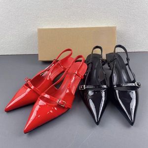 Sandalias de Tacón Alto con Tira Trasera, Elegantes y Sensuales, Color Rojo, para Damas, Nueva Colección en Oferta - Product Image 1