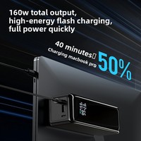 Sac de charge haute puissance 30000mAh avec sortie PD160W, affichage LED, charge rapide bidirectionnelle PD avec prise standard européenne