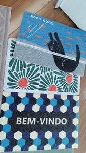 ICE <b>BEAR</b> Pattern Square Cat Litter Mat PVC Non-slip Waterproof Cat Litter Trapping Box Mat with Honeycomb - Product Image 3