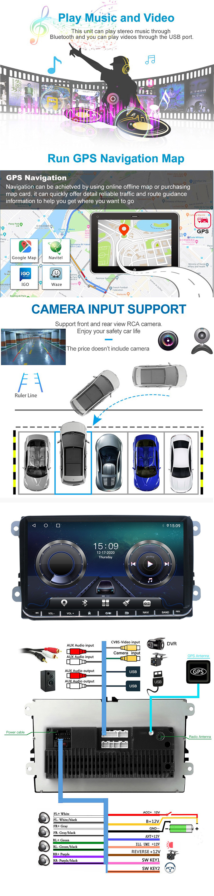 9 inch full touch radio android with Car GPS Navigation Wifi for VW/Jetta/Glof/POLO/Passat/Bora/Magotan/Sagitar car radio