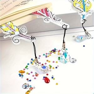 Fait à la main 3D/5D diamant broderie point de croix artisanat drôle nouveauté fleur Portrait signet bricolage plume cristal diamant peinture - Product Image 5