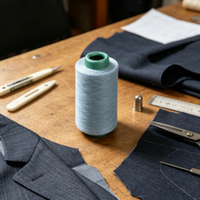 Multi-size Grey 21S 100% Polyester High Tenacity Raw Spun Dyed Yarn for Sewing with Ample Stock