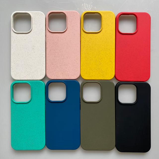 GSCASE Guangzhou Factory ECO Friendly Wheat Straw Fully Compostable Bio Degradable Case for iPhone 15 Pro Max