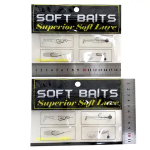 Soft Fish Lure Plastic Bag Package for Soft Fishing Lure 4 Kinds of Design Fishing Tackle Bait Packaging Bag