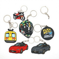 Logo personnalisé porte-clés en caoutchouc PVC souple mousquetons promotionnels pour voiture et moto porte-clés personnalisé modèle PVC