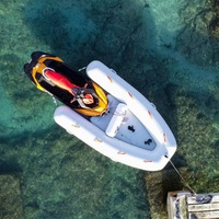 Bateau pneumatique de luxe pour jet-ski, de haute qualité, portable, haute résistance, blanc, PVC 0,9 mm, bateau pneumatique à moteur pour jet-ski