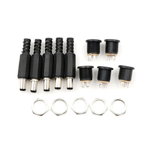 ปลั๊กและเต้ารับไฟฟ้ากระแสตรง QY ขนาด 12V 5.5-2.1 มม. แบบตัวผู้และตัวเมีย สำหรับสัญญาณภาพและเสียง - Product Image 1