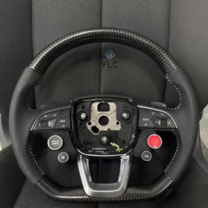 Volante de Fibra de Carbono YLC, Nuevo y en Oferta, para <span class=keywords><strong>Audi</strong></span> B9 A3 A4 A5 <span class=keywords><strong>S4</strong></span> RS5 S3 <span class=keywords><strong>S4</strong></span> S5 A6 A7 A8 Q5 Q7 Q8 TT R8 S6 RS6 RS7 S7 B8 - Product Image 2