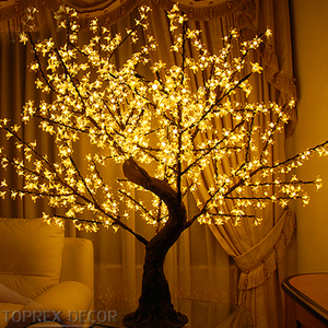 TOPREX DECOR <span class=keywords><strong>Arbre</strong></span> à fleurs artificiel LED coloré et changeant de couleur, <span class=keywords><strong>2m</strong></span>, 3m, 4m, 5m, pour l'extérieur, idéal pour les fêtes et les festivals - Product Image 4