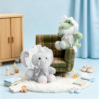 Lot de porte-clés en peluche animaux en gros : Éléphant, crocodile, loup, chien – Breloques de sac en peluche douce, cadeaux, jouets en peluche pour bébés