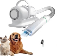 Kit de toilettage pour animaux de compagnie 6 en 1, tondeuse à poils pour animaux, aspiration puissante 12000Pa, faible bruit, éliminateur de poils pour chiens et chats