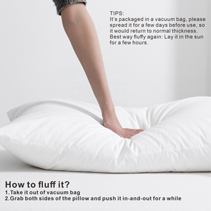 Coussin intérieur en duvet de plumes <span class=keywords><strong>d</strong></span>'<span class=keywords><strong>oie</strong></span>/canard blanc de haute qualité, en coton doux et moelleux, pour la maison et l'hôtel - Product Image 6
