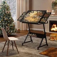 Table de puzzle multi-usages conçue pour un assemblage de puzzle confortable et une utilisation domestique