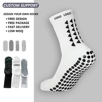 Chaussettes de sport classiques pour hommes avec logo personnalisé, antidérapantes, en coton, avec coussin et semelle antidérapante