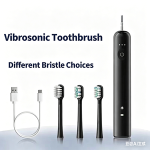 Brosse à dents vibrante sonique, 60 °   Nettoyage par oscillation, stérilisation hautement efficace, verrouillage de voyage portable, plusieurs têtes de brosse - Product Image 3