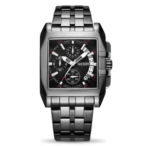 Orologio <span class=keywords><strong>da</strong></span> <span class=keywords><strong>Uomo</strong></span> di Alta Qualità MEGIR 2018, Marca di Lusso, Cinturino in Acciaio Inossidabile, Orologio <span class=keywords><strong>da</strong></span> <span class=keywords><strong>Polso</strong></span> al Quarzo per <span class=keywords><strong>Uomo</strong></span> - Product Image 3