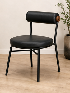 Chaise de salle à manger rembourrée moderne avec dossier incurvé, assise confortable pour salle à manger, cuisine, restaurant et café - Product Image 1