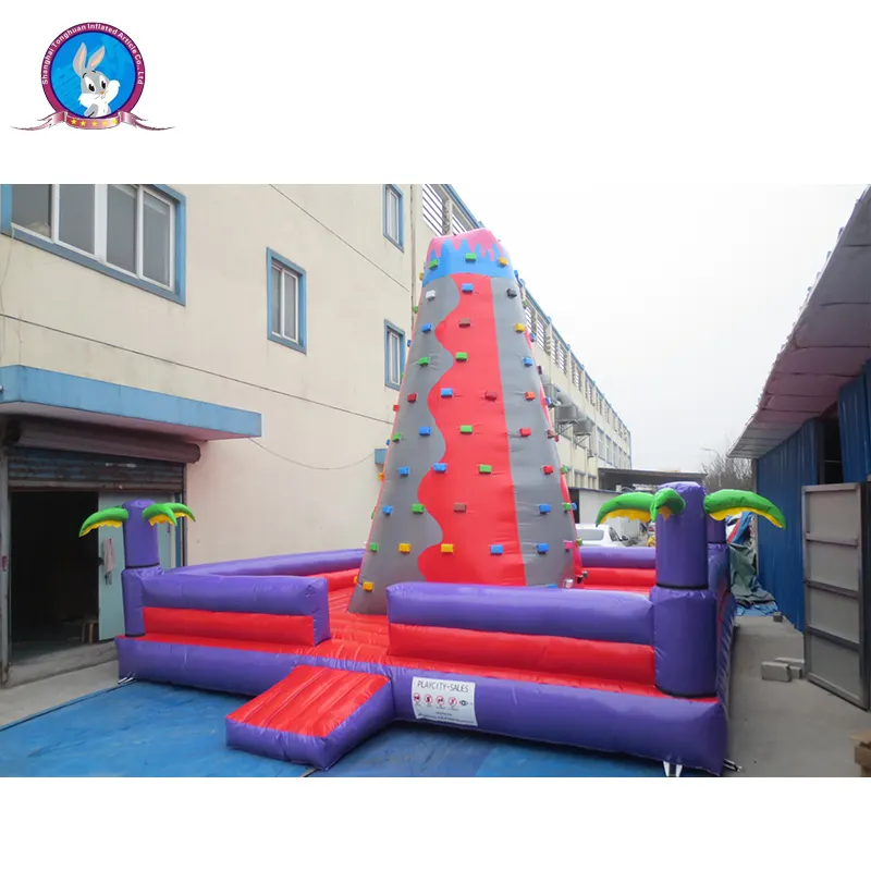 Outdoor children inflatable rock climbing wall kids inflatable climbing mountain game for sale