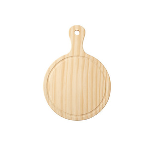 Bandeja Redonda de Madera para Pizza de 6, 7 y 9 Pulgadas con Asa para Servir Café y Té en Hoteles - Product Image 3