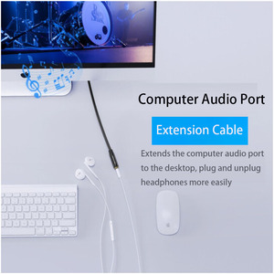 [Son Hi-Fi] câble d'extension de <span class=keywords><strong>casque</strong></span> 3.5mm mâle à femelle câble Audio cordon d'extension Audio stéréo câble adaptateur - Product Image 3