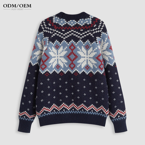 Suéter de Cachemira y Lana para Mujer, Cuello Alto, Diseño Jacquard con Patrón Intarsia, Estilo Casual para Invierno - Product Image 6