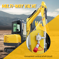 CE untuk Mesin Diesel Mini Excavator 3.5 Ton Crawler Digger Motor Pengiriman Gratis Bekas Pakai Pertanian Harga Pabrik Cina Kebun Rumah