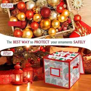 Boîte de rangement carrée transparente imperméable écologique bohème à grande capacité à vente chaude pour le rangement de cartes magnétiques de Noël - Product Image 3