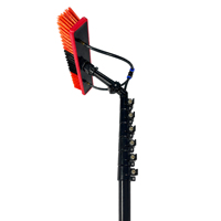 Kit de nettoyage de panneaux solaires avec perche télescopique à alimentation en eau, brosse extensible haute portée pour vitres, toits et véranda