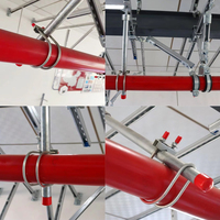 Collier de serrage rapide UTT13 pour stabilisation anti-oscillation, vérifié pour charge horizontale, pour travaux anti-oscillation de conduites d'incendie en bâtiments multi-étages