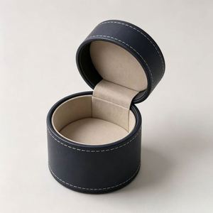 Premium Recyclable Rigid Watch Box with Magnetic Closure <b>Hinged</b> Lid Soft Pillow Insert Custom Logo for Jewelry Packaging - Product Image 2