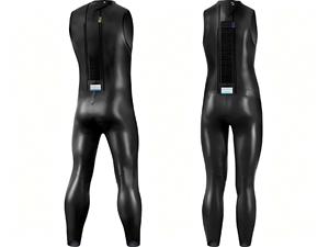 Combinaison de triathlon 3/2 mm sans manches en néoprène lisse pour la natation en eau libre - Product Image 2