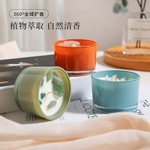 Scented Candle Cylinder Cup Shaped Handmade Soy Wax Fragrance Home Decoration - Product Image 4