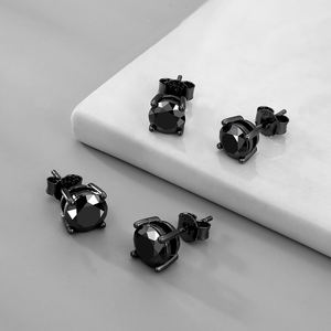 <span class=keywords><strong>Noir</strong></span> Mossanite Diamant Stud GRA Homme Bijoux Cadeaux Femmes Plaqué <span class=keywords><strong>Or</strong></span> 925 Sterling Silver 6.5MM 1.0CT VVS Moissanite <span class=keywords><strong>Boucle</strong></span> <span class=keywords><strong>D</strong></span>'<span class=keywords><strong>oreille</strong></span> Hommes - Product Image 6