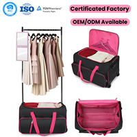 Sac de danse en stock avec trolley à roulettes, rangement pour costumes de scène, grande capacité, studio portable, sac de voyage