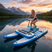 Vélo aquatique gonflable à prix d'usine en gros, pédalo individuel durable pour le tourisme et les centres de villégiature