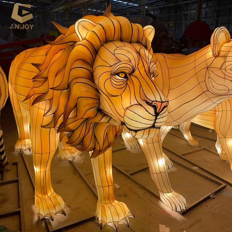 CCSK36 hochwertige Festival Tier geformte Laterne Seide dekorative Tier Löwen laterne