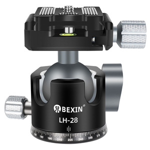 BEXIN <strong>LH28</strong> Low Center of Gravity Ball Head 28mm CNC Metal 360 Degree Panoramic Ball Head Camera Tripod Head for Tripod Monopod - Product Image 1