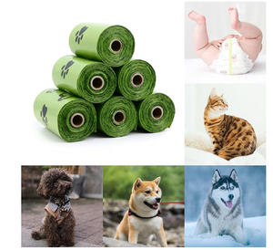 Özel Logo biyobozunur Pet atık torbaları Compostable köpek atık kaka poşetleri - Product Image 3