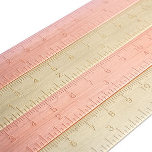 Règles de mesure droites en métal en laiton or rose pour le bureau ou les étudiants cadeaux de papeterie personnalisés - Product Image 3