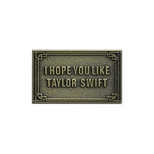 Spilla da bavero vintage in metallo all'ingrosso, incisa con la frase inglese "I Hope You Like Talr Swit", accessorio moda per abbigliamento - Product Image 1