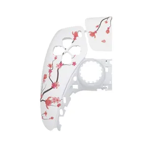 Customized Cherry Blossom Design For PS5 Controller Panel Faceplate Replacement For PS5 Front Shell Covers Touchopad