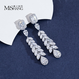 เครื่องประดับเมสซี่ MSE-847 ต่างหูเพชรทองคำขาว 18K สำหรับผู้หญิง - Product Image 2