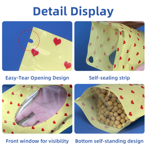 Food Grade Resealable Stand up <strong>Pouches</strong> Plastic Packaging Bags for Snacks Coffee Tea Nuts Chewing Gum Sushi <strong>Milk</strong> Pet Food Jelly - Product Image 5