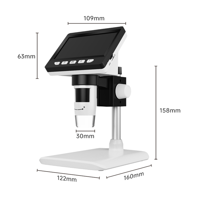 Hot 307B Electric Digital Rechargeable Stereo Microscope 2MP 1000X Magnification with Monitor Electric Microscope