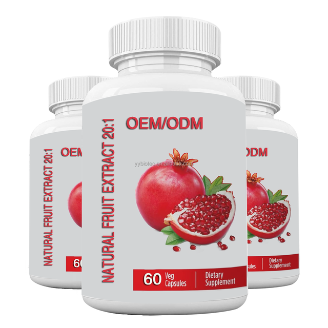Pomegranate Extract Capsules 20:1 Super Extract with 40% Ellagic Acid Extra Strength Powder All Natural Pomegranate Supplement