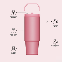 Gobelet isotherme en acier inoxydable 30 oz avec logo personnalisé, double paroi, isolation sous vide, couvercle rabattable anti-fuite 20 oz, mug de voyage pour voiture