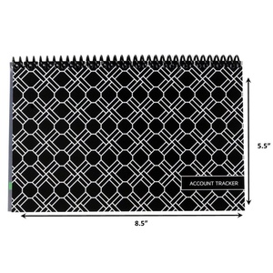 Carnet de suivi des comptes de qualité supérieure - Origine Washington, reliure spirale, couverture noire imprimée - Product Image 4
