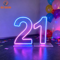 Lettres lumineuses géantes IP65 étanches pour événements extérieurs, mariages, fournitures de fête, chiffres néon RGB de 1,2 m